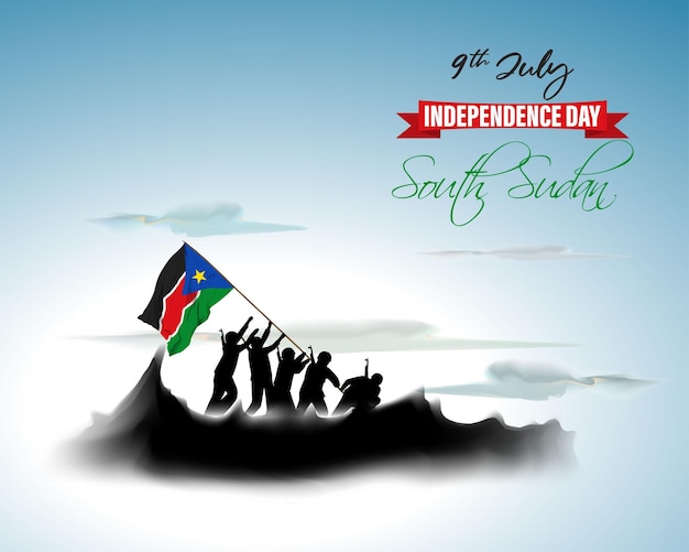 Vectorillustratie voor de onafhankelijkheidsdag van zuid-soedan