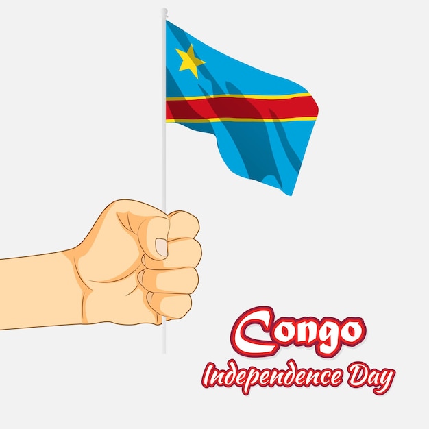 Vectorillustratie voor gelukkige onafhankelijkheidsdag Congo
