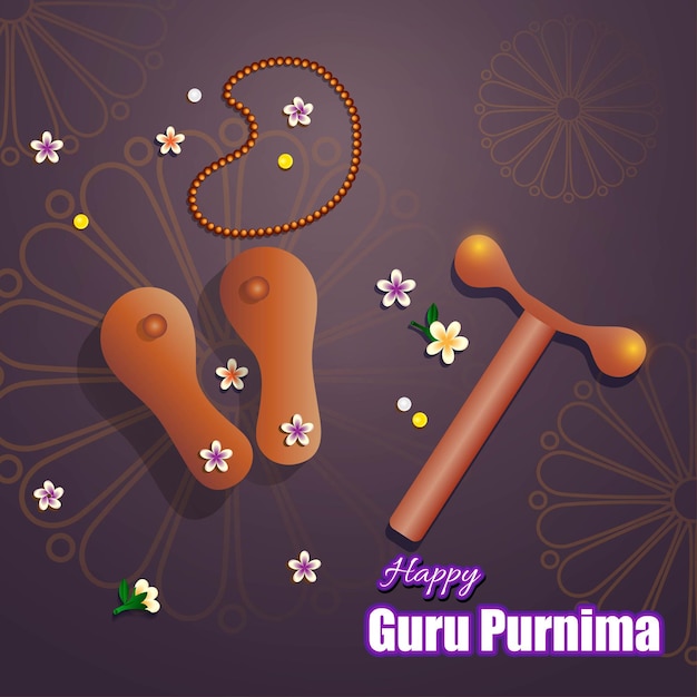 Vectorillustratie voor guru purnima-festivalgroet