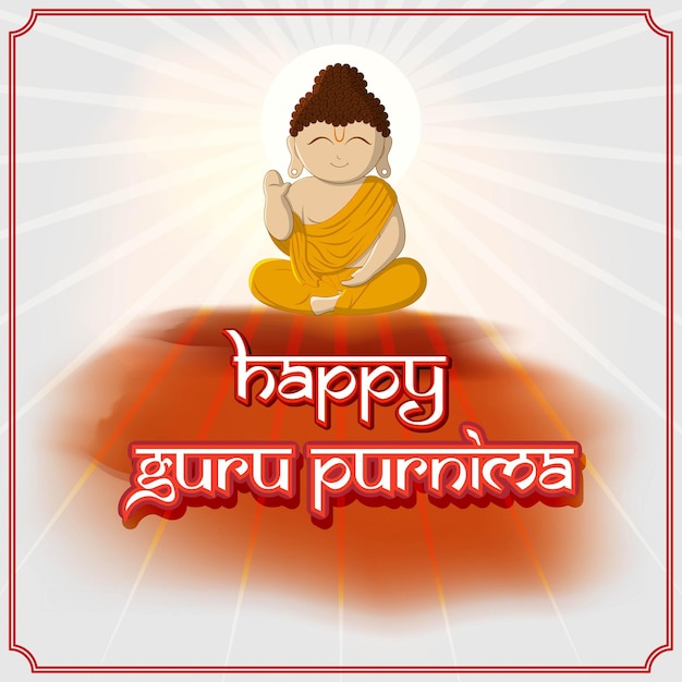 Vectorillustratie voor Guru Purnima-festivalgroet