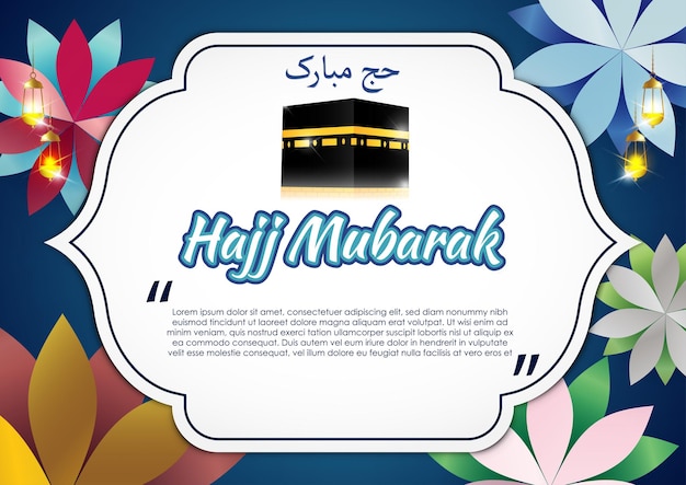 Vectorillustratie voor hajj islamitische bedevaart banner