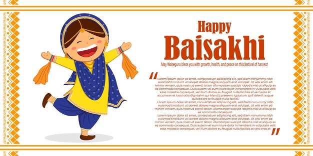 Vectorillustratie voor happy baisakhi-wensen