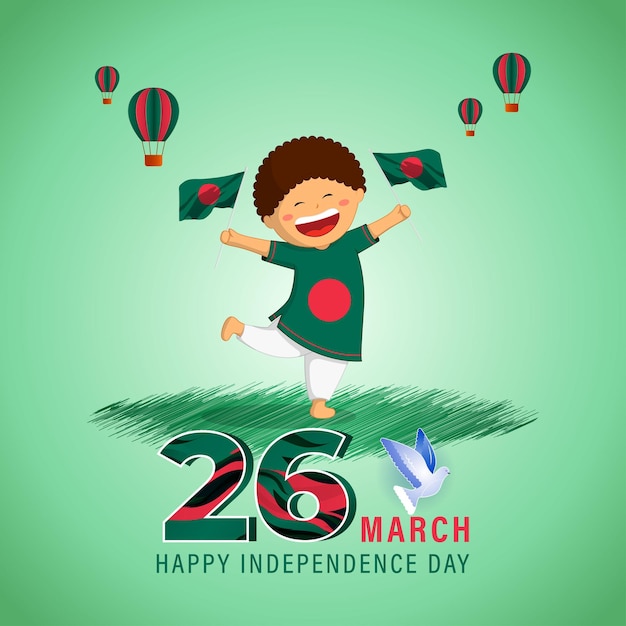 Vectorillustratie voor happy bangladesh independence day