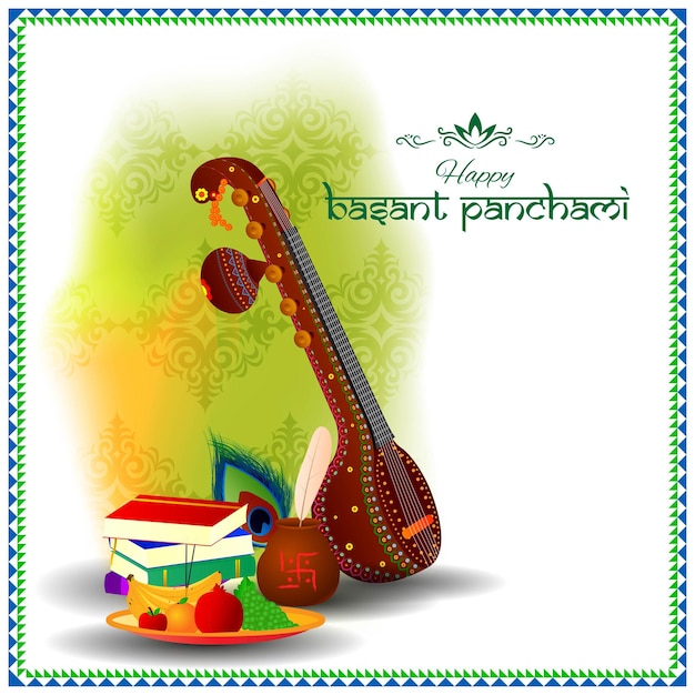 Vectorillustratie voor Happy Basant Panchami Background