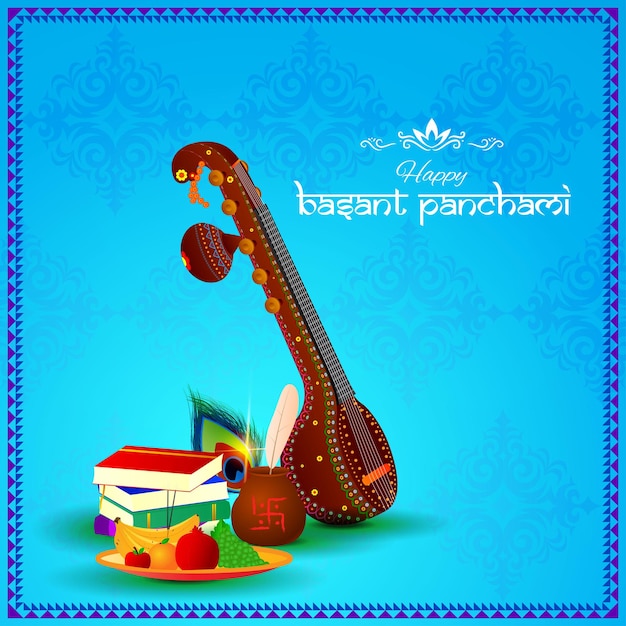 Vectorillustratie voor Happy Basant Panchami Background