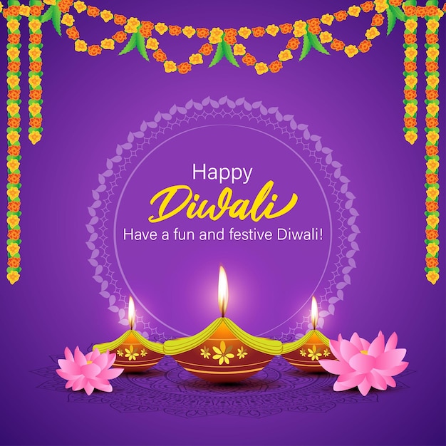 Vectorillustratie voor Happy Diwali-begroeting