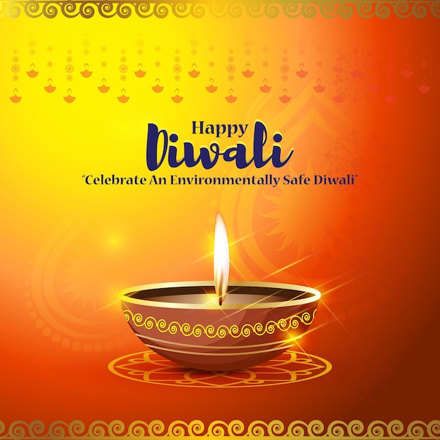 Vectorillustratie voor Happy Diwali Indiase festivalgroet