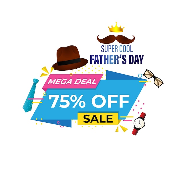 Vector vectorillustratie voor happy father's day sale banner