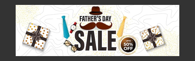 Vector vectorillustratie voor happy father's day sale banner