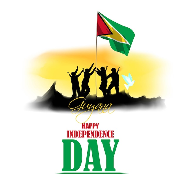 Vectorillustratie voor Happy Independence day Guyana