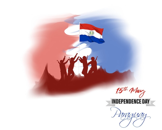 Vector vectorillustratie voor happy independence day paraguay