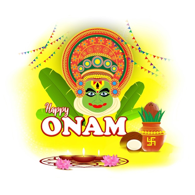 Vectorillustratie voor Happy Onam-begroeting