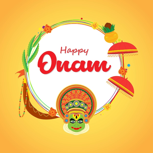 Vectorillustratie voor Happy Onam-begroeting