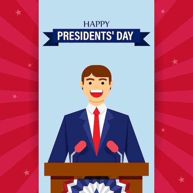 Vectorillustratie voor happy president day