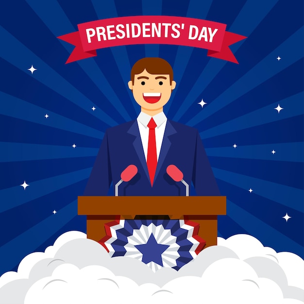 Vector vectorillustratie voor happy president day