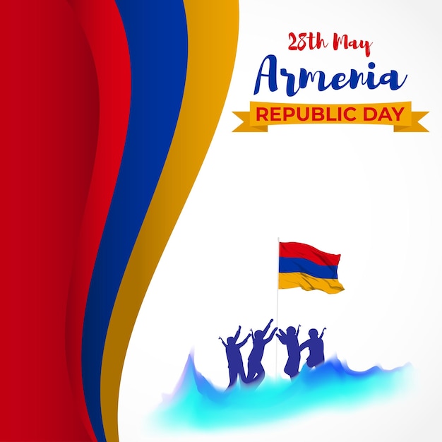 Vectorillustratie voor Happy Republic day Armenia