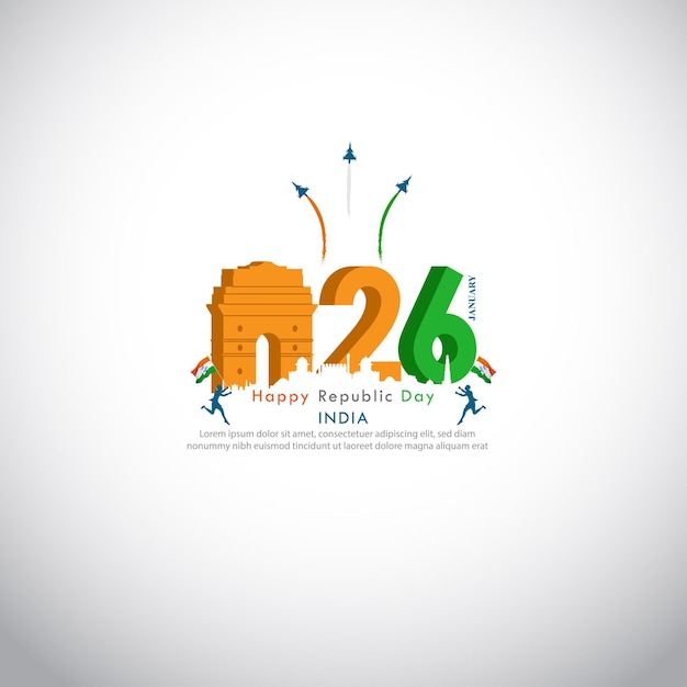 Vectorillustratie voor happy republic day india26 januari