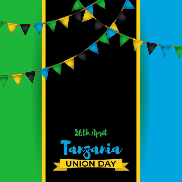 Vectorillustratie voor happy Union Day Tanzania