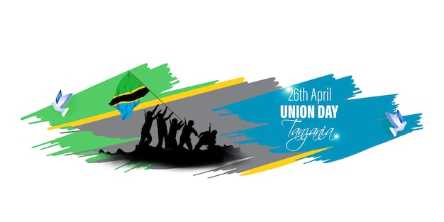 Vectorillustratie voor happy Union Day Tanzania