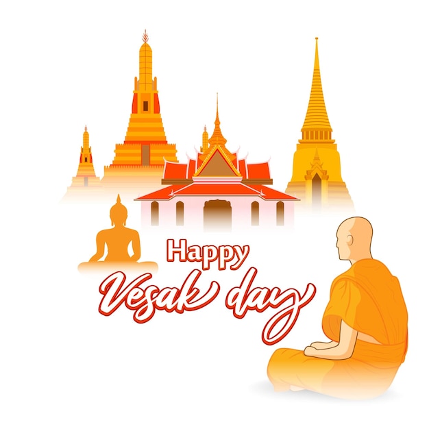 Vectorillustratie voor Happy Vesak Day