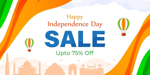 Vectorillustratie voor Indian Independence Day Sale banner