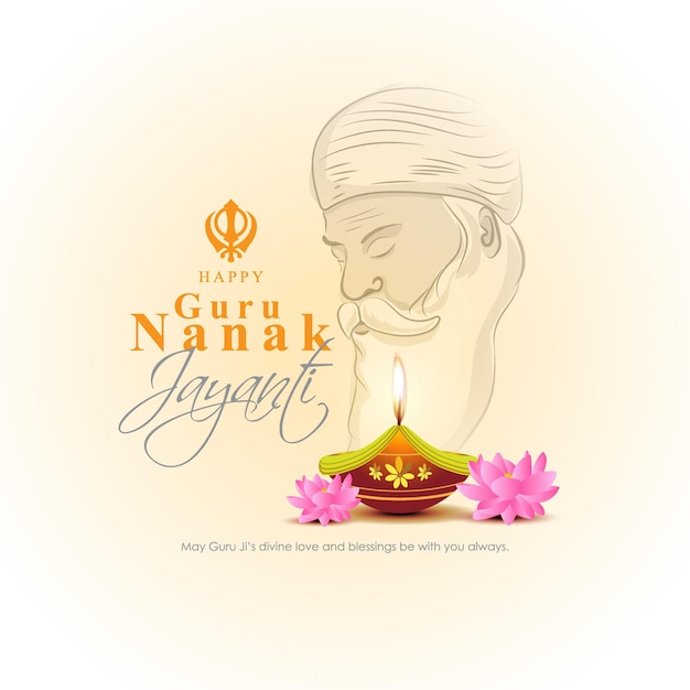 Vectorillustratie voor Indiase festival Guru Nanak Jayanti
