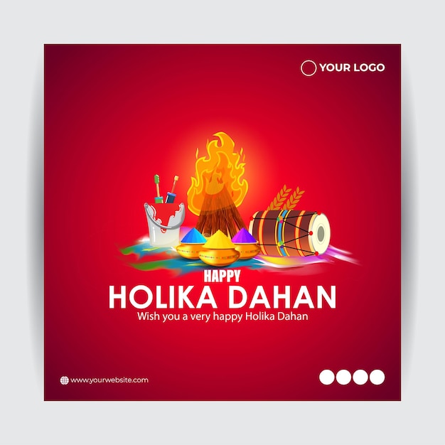 Vectorillustratie voor Indiase festival Holika Dahan