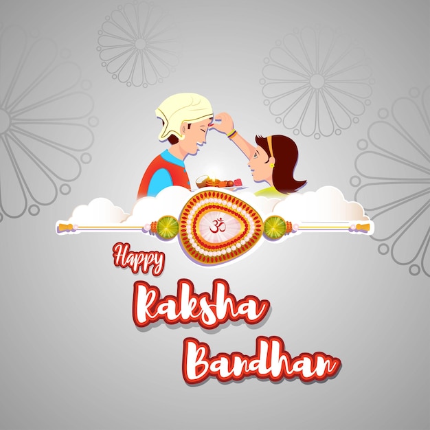 Vectorillustratie voor Indiase festival Raksha Bandhan-groet