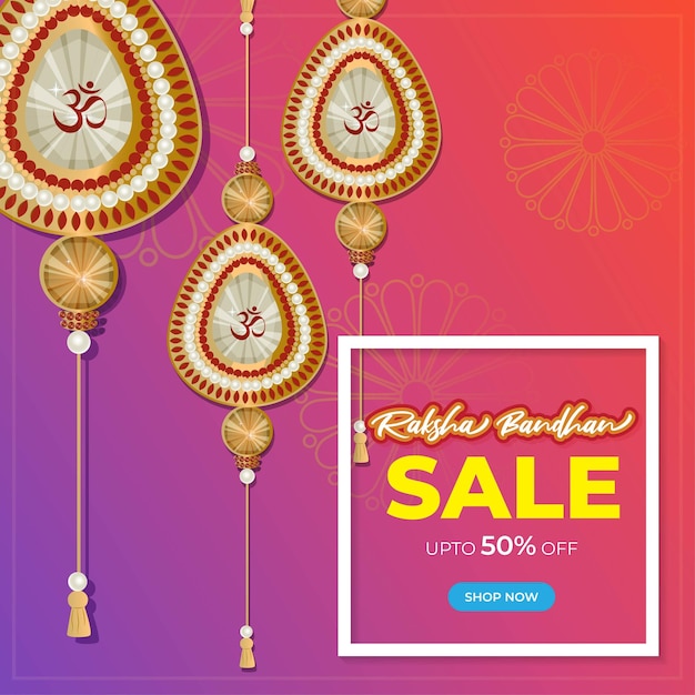 Vectorillustratie voor Indiase festival Raksha Bandhan Sale banner