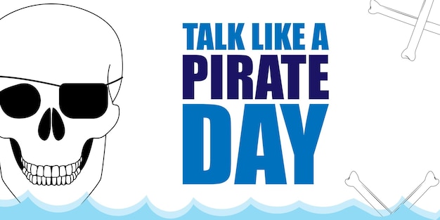 Vectorillustratie voor international talk like a pirate day