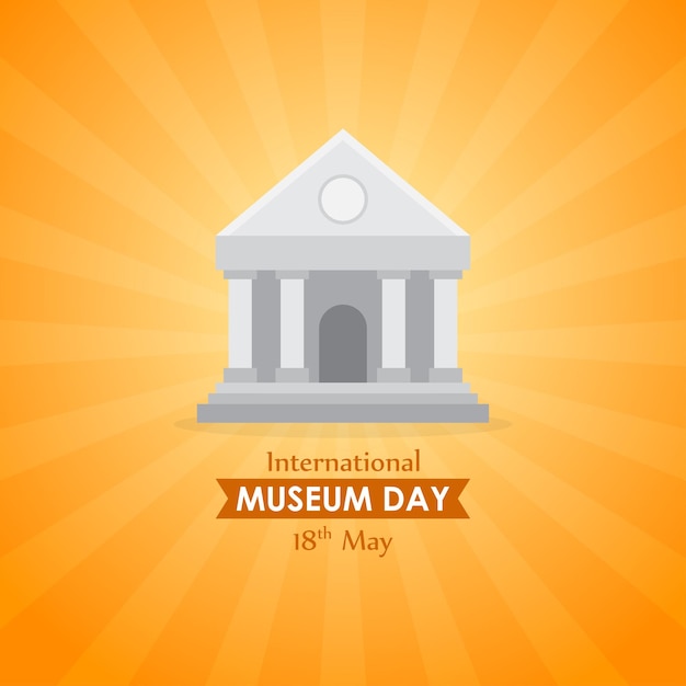 Vectorillustratie voor internationale museumdag 18 mei