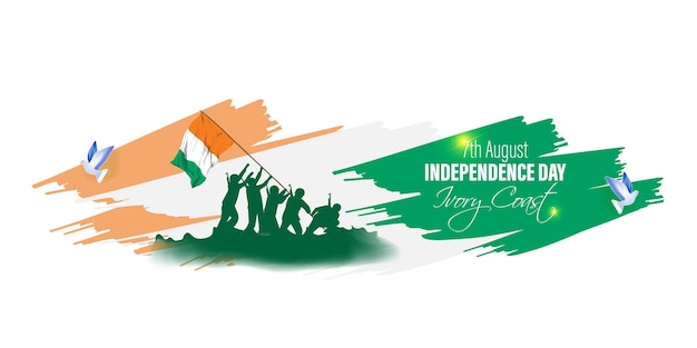 Vectorillustratie voor Ivoorkust Onafhankelijkheidsdag