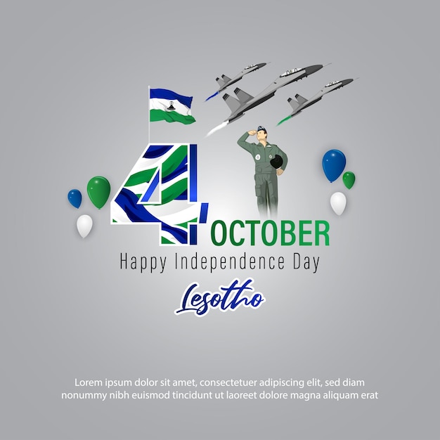 Vectorillustratie voor Lesotho Independence Day