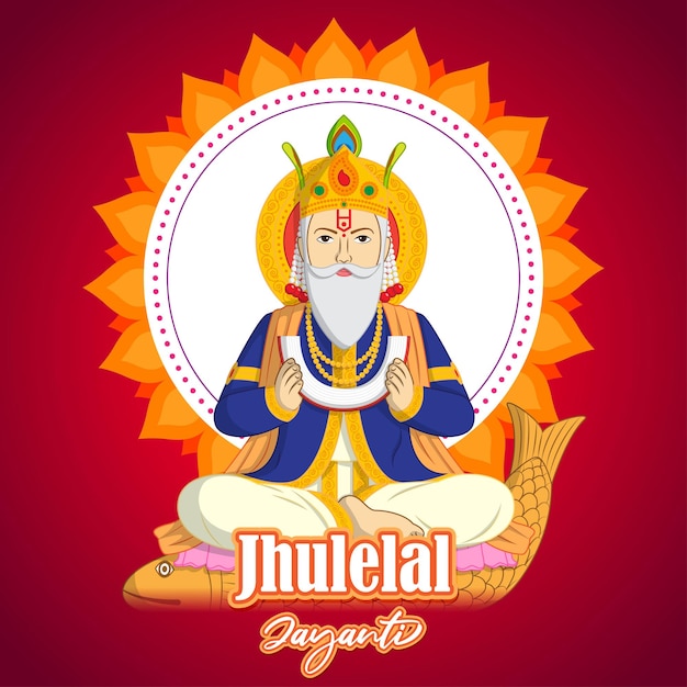 Vectorillustratie voor Lord Cheti Chand Jhulelal Jayanti