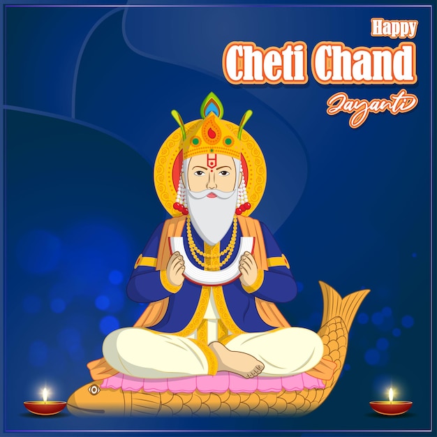 Vectorillustratie voor Lord Cheti Chand Jhulelal Jayanti