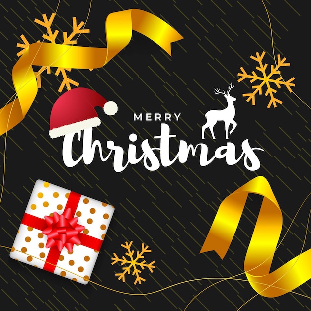 Vectorillustratie voor Merry Christmas-groetbanner