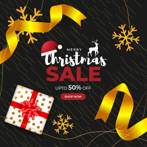 Vectorillustratie voor Merry Christmas Sale-banner