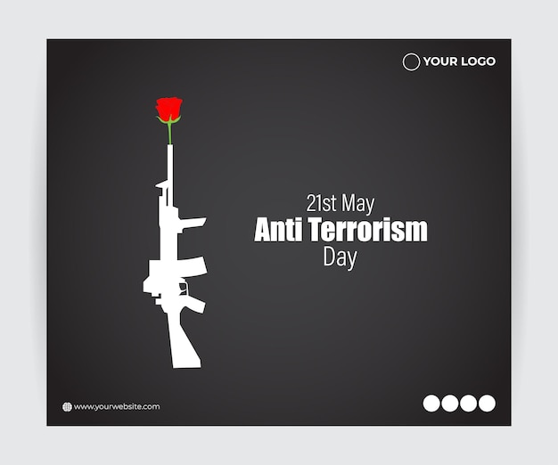 Vectorillustratie voor nationale antiterrorismedag 21 mei