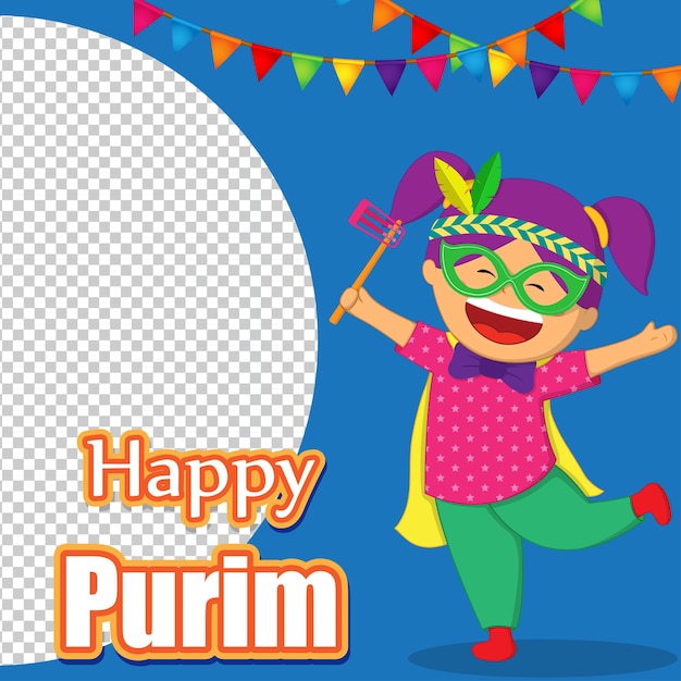 Vectorillustratie voor purim-festivalgroet