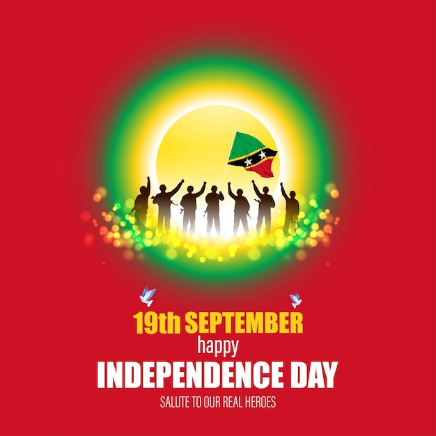 Vectorillustratie voor saint kitts en nevis independence day