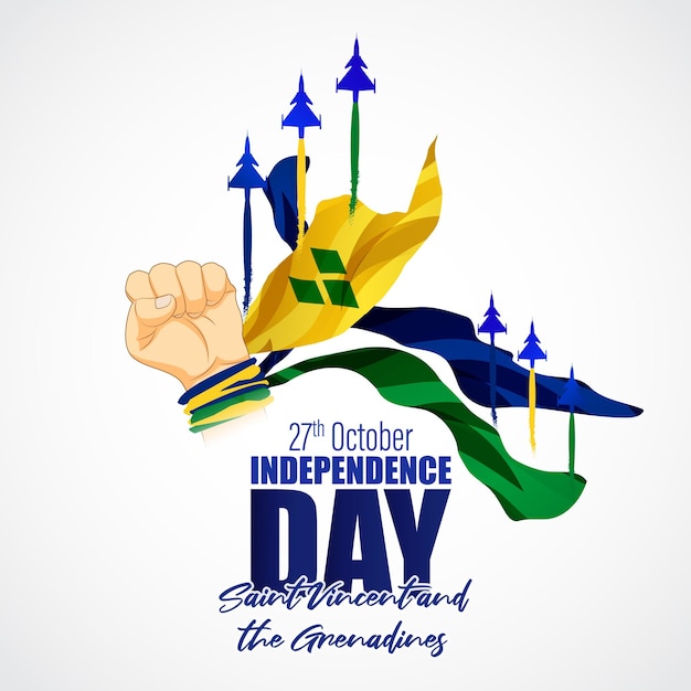 Vectorillustratie voor Saint Vincent en de Grenadines Independence Day banner