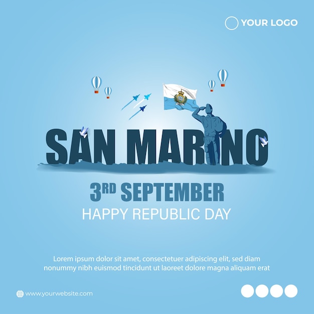 Vectorillustratie voor san marino republiek dag