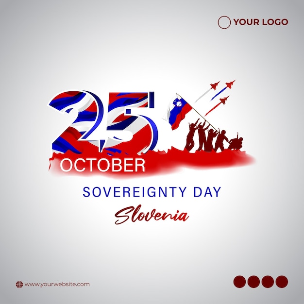Vector vectorillustratie voor slovenië soevereiniteitsdag banner
