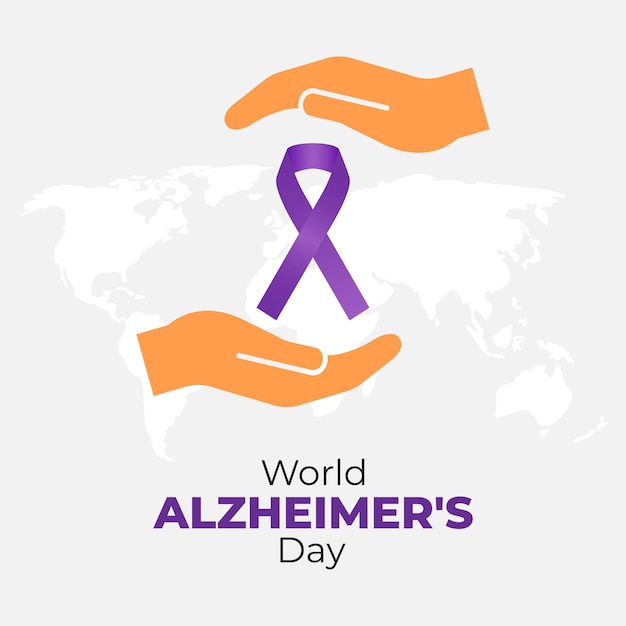 Vectorillustratie voor Wereld Alzheimer Dag