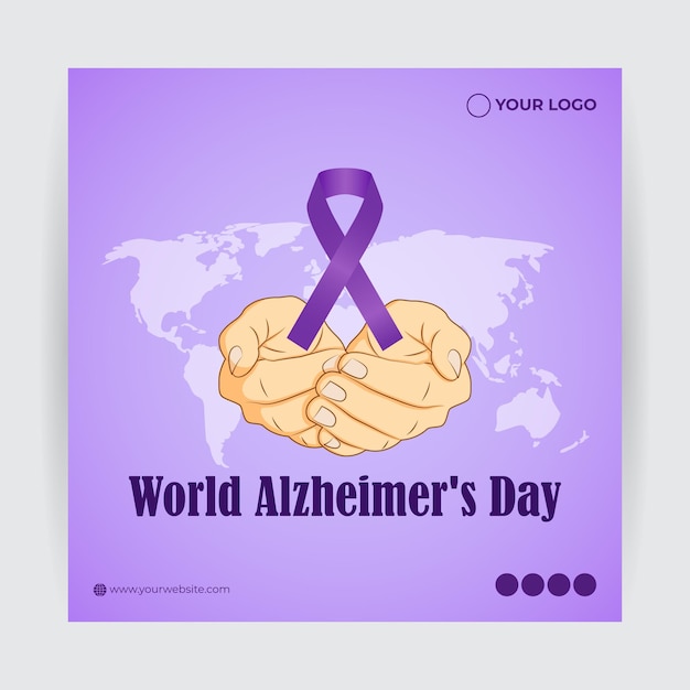 Vectorillustratie voor wereld alzheimer dag