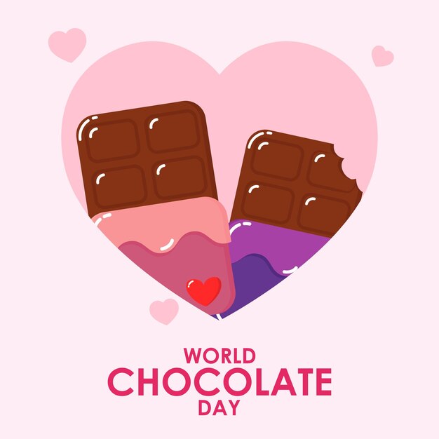 Vectorillustratie voor Wereld Chocolade Dag