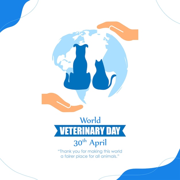 Vectorillustratie voor wereld veterinaire dag