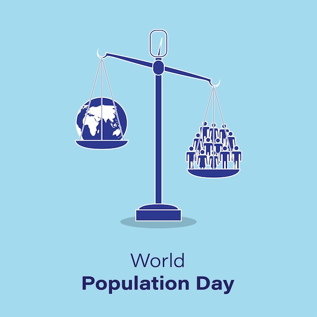 Vectorillustratie voor wereldbevolkingsdag
