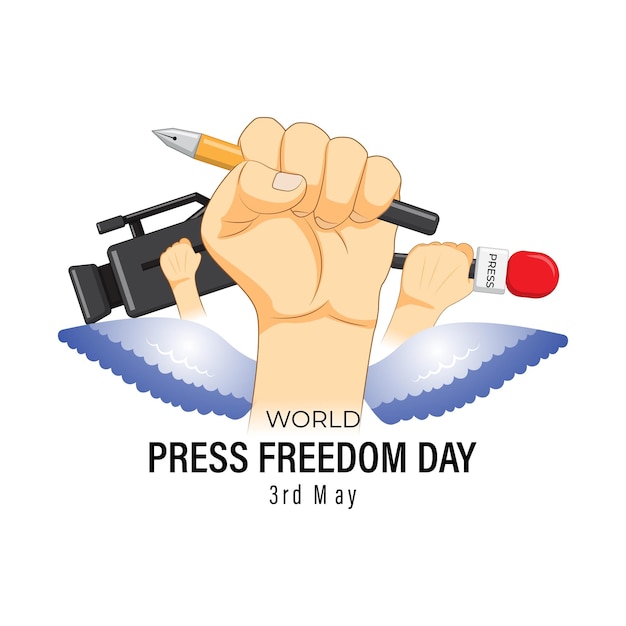 Vectorillustratie voor World Press Freedom Day