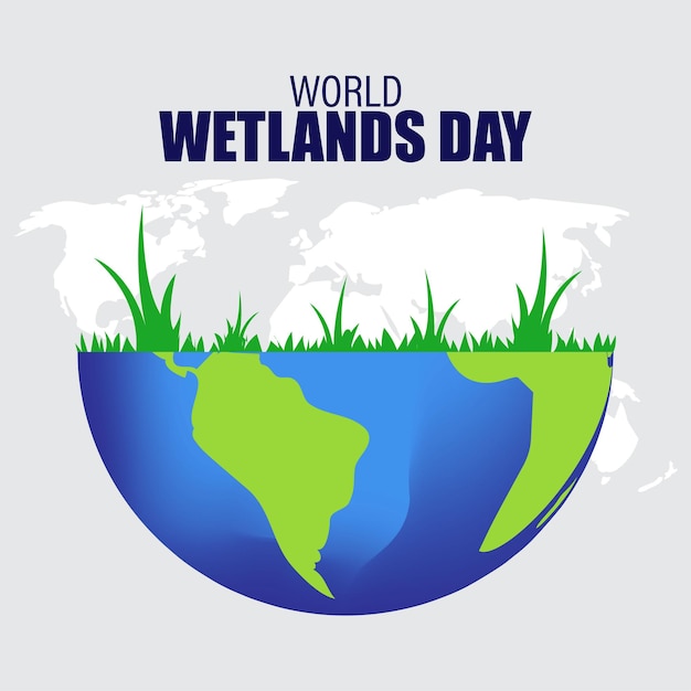 Vector vectorillustratie voor world wetlands day